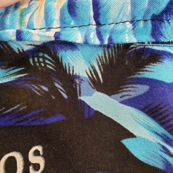 Jamaica Hawaiian Shirt Floral Palm Trees Button Up Mens Size 3X - Picture 7 of 7